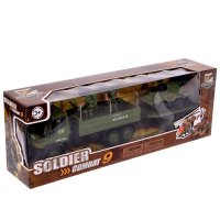 Грузовик инерционный «Военный спецназ», с солдатами и техникой Грузовик инерционный «Военный спецназ», с солдатами и техникой