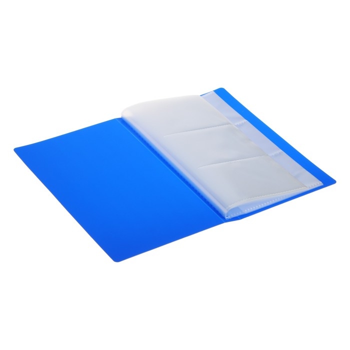 Визитница на 60 карт, 3 карты на 1 листе, обложка пластик, МИКС Визитница на 60 карт, 3 карты на 1 листе, обложка пластик, МИКС