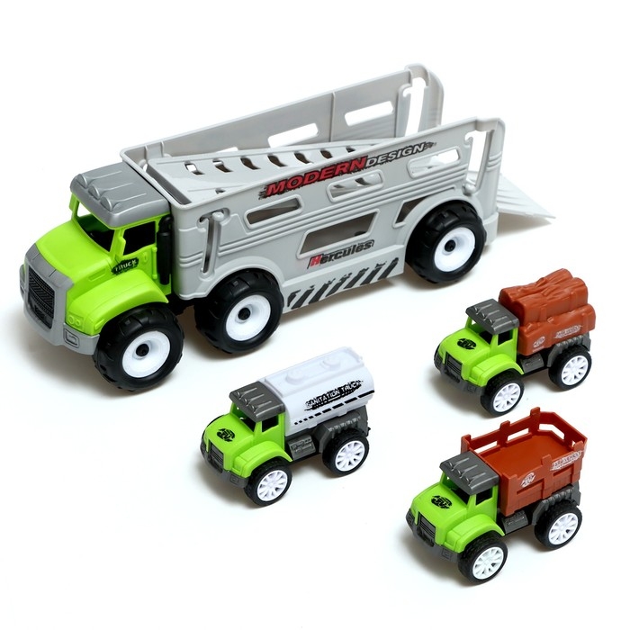 Грузовик инерционный &laquo;Автовоз&raquo;, 3 машинки в комплекте, МИКС
