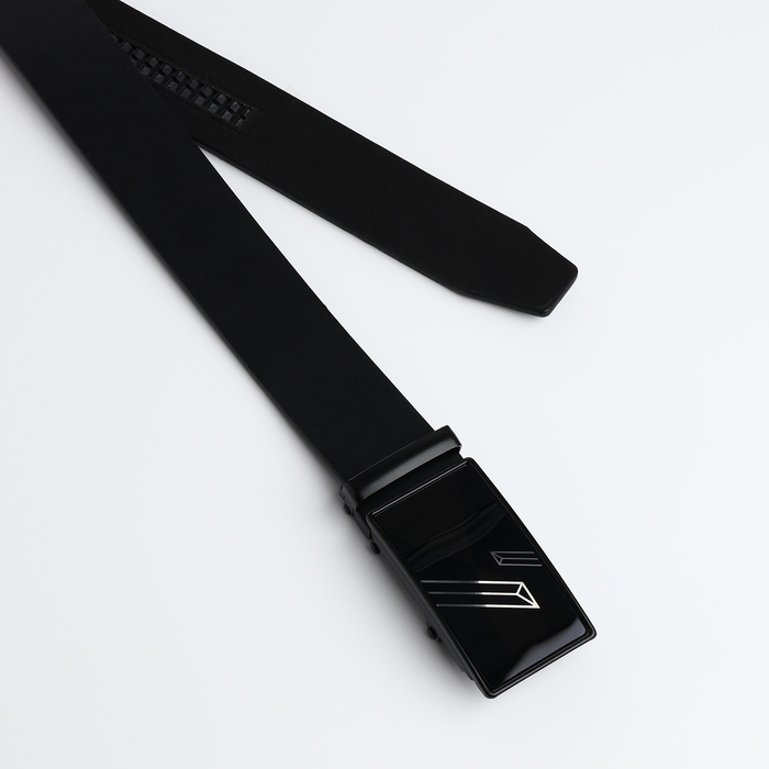 Ремень мужской «Великан», ширина 4 см, автомат, пряжка металл, цвет чёрный Ремень мужской «Великан», ширина 4 см, автомат, пряжка металл, цвет чёрный