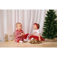 Комбинезон Крошка Я &laquo;Оленёнок&raquo;, рост 68-74 см, цвет красный/белый