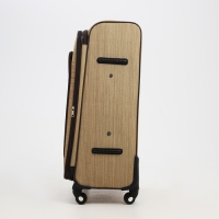 Чемодан большой 95 л (L), отдел на молнии, с расширением, кодовый замок, 4 колеса, наружный карман, цвет бежевый