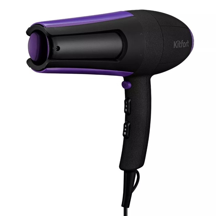 Фен Kitfort КТ-3232-1, 2000 Вт, 2 скорости, 3 температурных режима, чёрно-фиолетовый