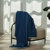 Плед Fringy, синий с голубым Плед Fringy, синий с голубым