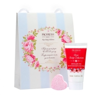 Подарочный набор Rose Body Collection: Крем для рук, 50 мл + Бурлящая соль для ванны, 20 г Подарочный набор Rose Body Collection: Крем для рук, 50 мл + Бурлящая соль для ванны, 20 г