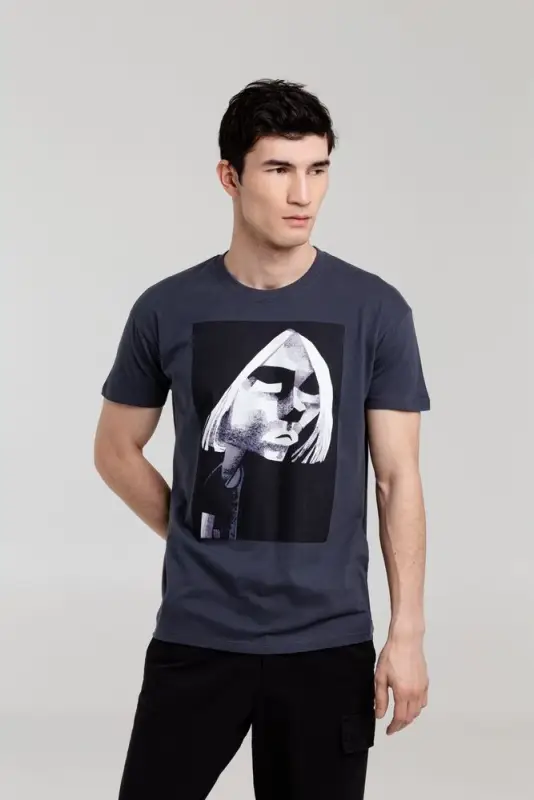 Футболка &laquo;Меламед. Kurt Cobain&raquo;, темно-серая, размер S