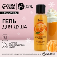 Гель для душа, 100 мл, аромат мандаринового латте, Новый Год Гель для душа, 100 мл, аромат мандаринового латте, Новый Год