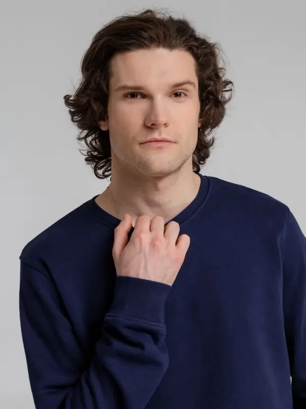 Свитшот унисекс BNC Inspire (Organic), темно-синий, размер XS