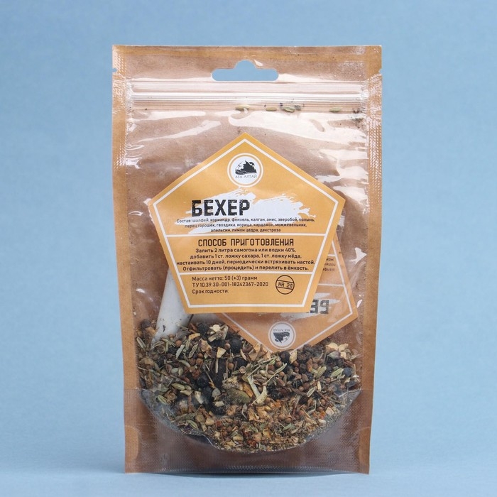 Набор из трав и специй для приготовления настойки Набор из трав и специй для приготовления настойки "Бехер"