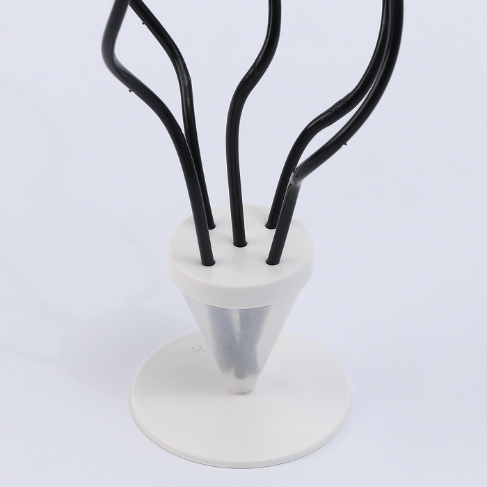 Набор &laquo;ВОЛНА&raquo;, палочка+держатель+подставка, набор 5 шт., чёрный