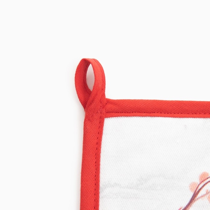 Новый год. Символ года. Змея. Прихватка Этель Вloom саржа, 19х19см,100% хл,ватин 250г/м2