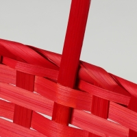 Набор корзин плетеных, D19x9/32 см, D22x9,5/34 см, D25x10/36 см, 3шт, красные, бамбук