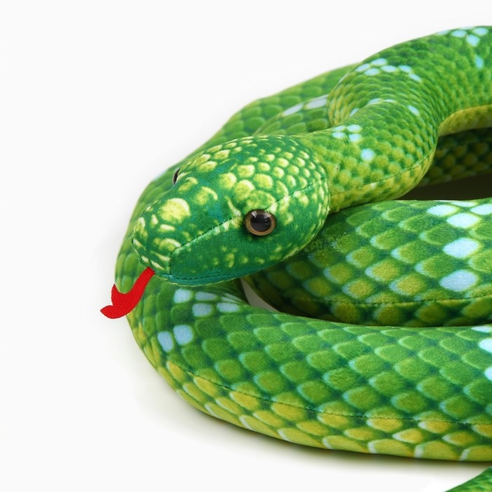 Мягкая игрушка &laquo;Змея&raquo;, 200 см, цвет зелёный
