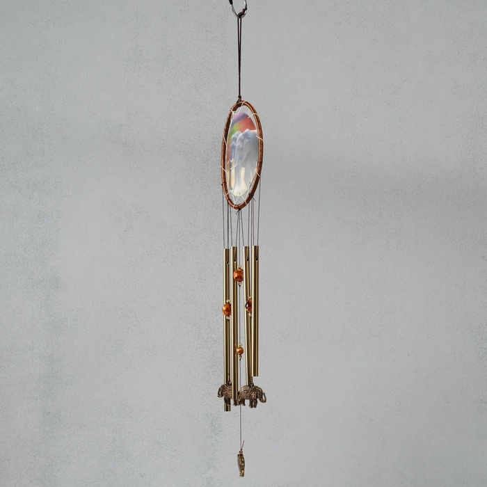 Музыка ветра металл Музыка ветра металл "Слоны" 4 трубки 1,8х16х57 см