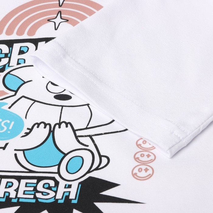 Футболка детская MINAKU, цвет белый, рост 140 см Футболка детская MINAKU, цвет белый, рост 140 см