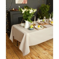 Скатерть "Этель" 110х165 см &plusmn; 5см, цвет кофейный с золотой нитью, 100% хлопок, 163 г/м2