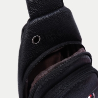 Сумка-слинг мужская, искусственная кожа, цвет чёрный Сумка-слинг мужская, искусственная кожа, цвет чёрный