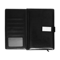 Ежедневник недатированный А5, 140 листов в клетку, с калькулятором, с хлястиком, обложка кожзам, МИКС