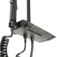 Душевая система ZEIN Z3896, верхняя и ручная лейка, ПВХ шланг, экран температуры, графит Душевая система ZEIN Z3896, верхняя и ручная лейка, ПВХ шланг, экран температуры, графит