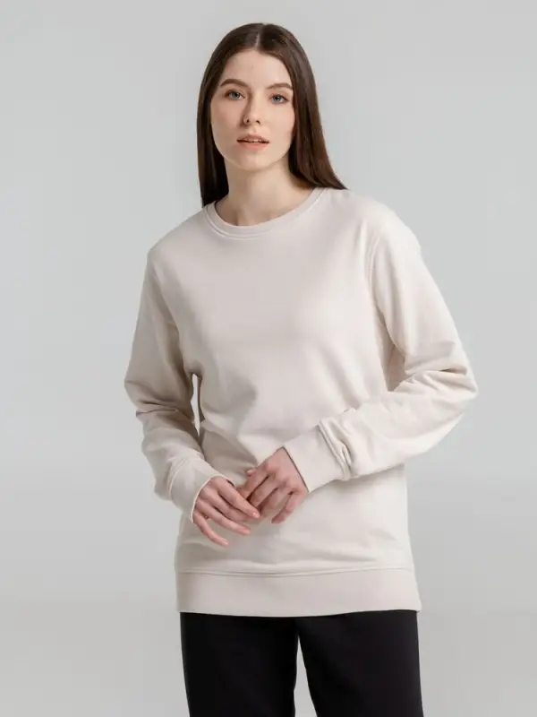 Свитшот унисекс BNC Inspire (Organic), молочно-белый, размер XS