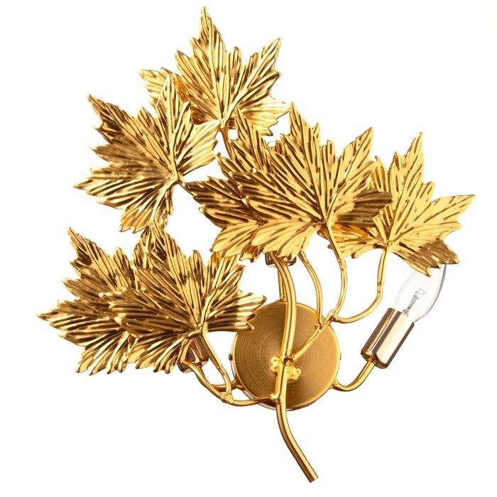Бра Бра "Клен" 1хЕ14 40Вт золото 55х55х15 см