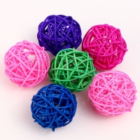 Шар декоративный из лозы, набор 6 шт, размер 1 шт 5 см, цвет МИКС