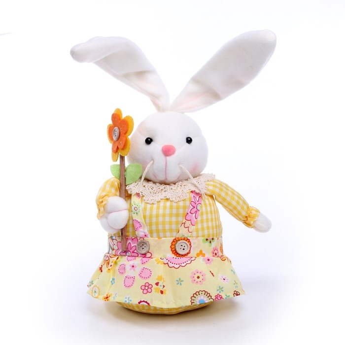 Мягкая игрушка «Зайка с цветком», 22 см Мягкая игрушка «Зайка с цветком», 22 см