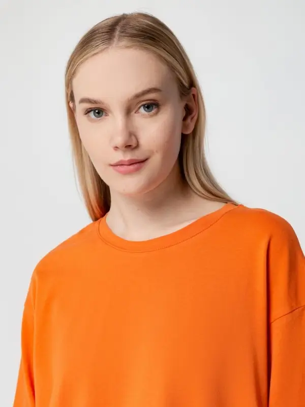 Футболка унисекс оверсайз Street Vibes, оранжевая, размер XS/S