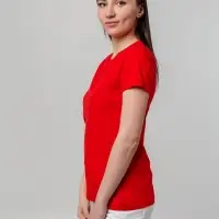 Футболка женская T-bolka Stretch Lady, красная, размер XL