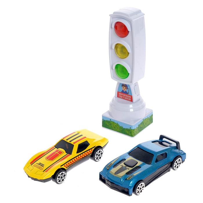 Светофор с игровым полем «Изучаем ПДД», световые эффекты, русский чип Светофор с игровым полем «Изучаем ПДД», световые эффекты, русский чип