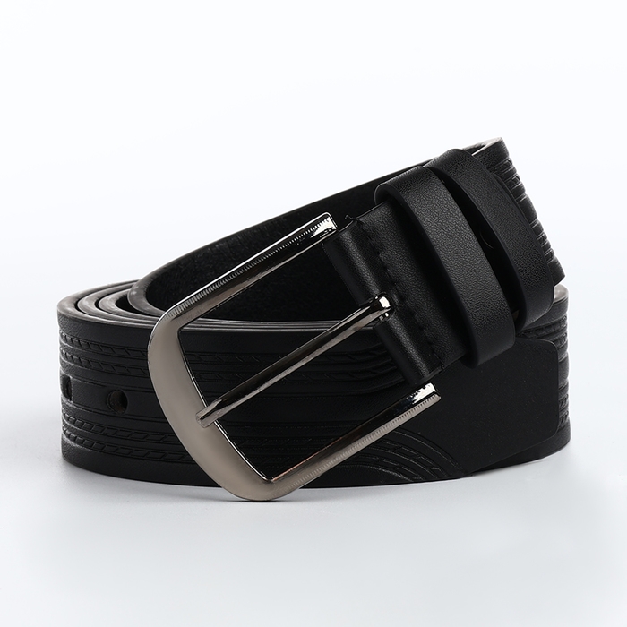 Ремень мужской &laquo;Великан&raquo;, ширина 4 см, винт, пряжка металл, цвет чёрный