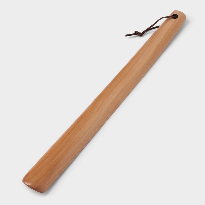 Ложка для обуви Доляна, с петелькой, деревянная, 38&times;3,5 см