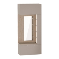 Прихожая "Джерси" вешалка с зеркалом, 1024х416х2325,Капучино Прихожая "Джерси" вешалка с зеркалом, 1024х416х2325,Капучино