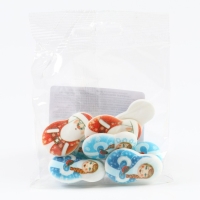 Новый год! Посыпка медальоны сахарная с картинкой микс: «Дед Мороз и Снегурочка», для декора капкейков, торта, напитков, 20 гр Новый год! Посыпка медальоны сахарная с картинкой микс: «Дед Мороз и Снегурочка», для декора капкейков, торта, напитков, 20 гр