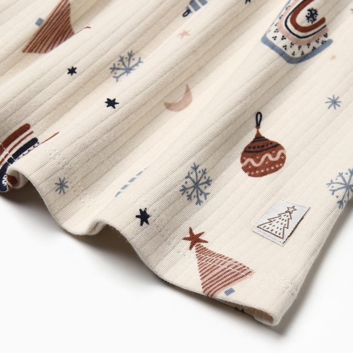 Платье  Крошка Я "Новогодние игрушки", рост 68-74 см