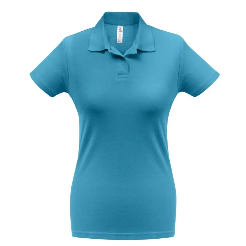 Рубашка поло женская ID.001 бирюзовая, размер XS