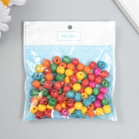 Бусины для творчества дерево "Разноцветные" набор 30 гр 1х1 см Бусины для творчества дерево "Разноцветные" набор 30 гр 1х1 см