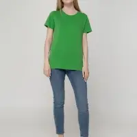 Футболка женская T-bolka Lady ярко-зеленая, размер XL