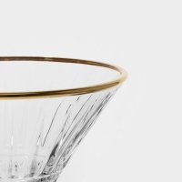 Набор стеклянных фужеров Elysia, 220 мл, 4 шт, золотая кайма Набор стеклянных фужеров Elysia, 220 мл, 4 шт, золотая кайма