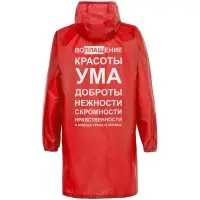 Дождевик &laquo;Воплащение всего&raquo;, красный, размер M