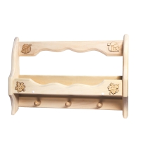 Вешалка-полка "Волна", 3 крючка, липа, 53х37х9 см