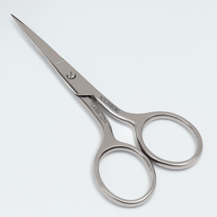 Ножницы маникюрные, загнутые, узкие, 9,5 см, на блистере, цвет серебристый, 041 Ножницы маникюрные, загнутые, узкие, 9,5 см, на блистере, цвет серебристый, 041