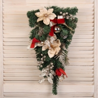 Ёлка декор настенная "Магнолия золотая " 60х34 см Ёлка декор настенная "Магнолия золотая " 60х34 см