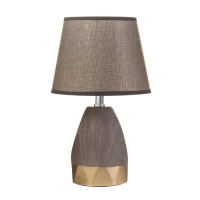 Настольная лампа "Амандин" E14 40Вт коричневый-золото 23х23х35 см RISALUX