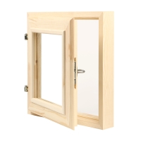 Окно, 40&times;40см, двойное стекло, наружнее открывание, ХВОЯ