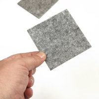 Накладка мебельная ТУНДРА, 85 х 85 мм, квадратная, серая, 2 шт.