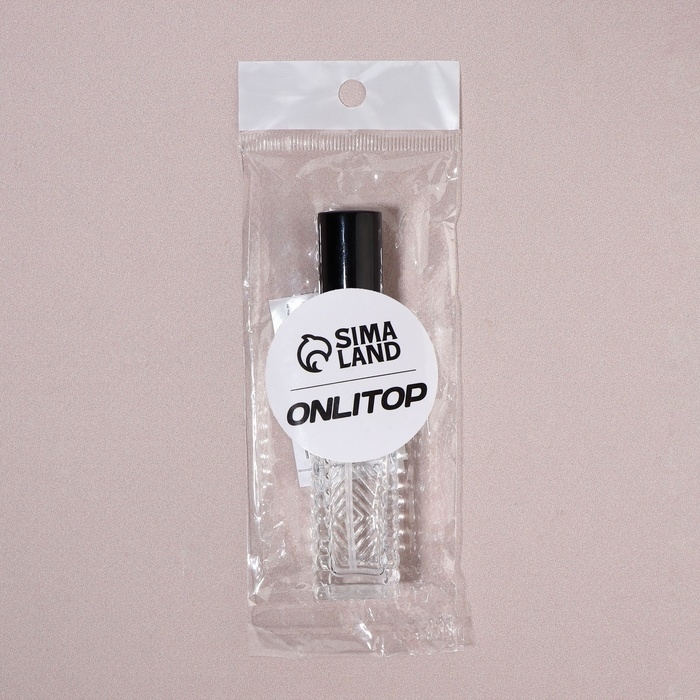 Флакон для парфюма &laquo;Прозрачный узор&raquo;, с распылителем, 15 мл, цвет чёрный