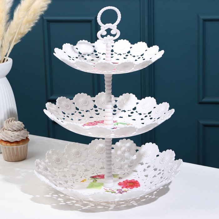 Этажерка-фруктовница «Клэр», 3 яруса, 33/33/38 см, рисунок МИКС Этажерка-фруктовница «Клэр», 3 яруса, 33/33/38 см, рисунок МИКС