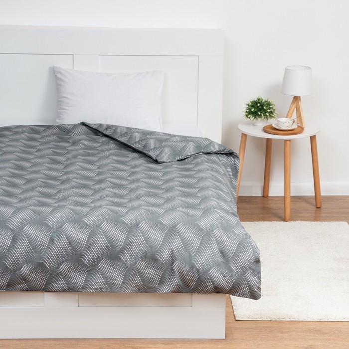 Пододеяльник 1,5 сп Экономь и Я 147*210&plusmn;3 "Иллюзия" цв.серый120 гр/м2,100%хлопок,бязь