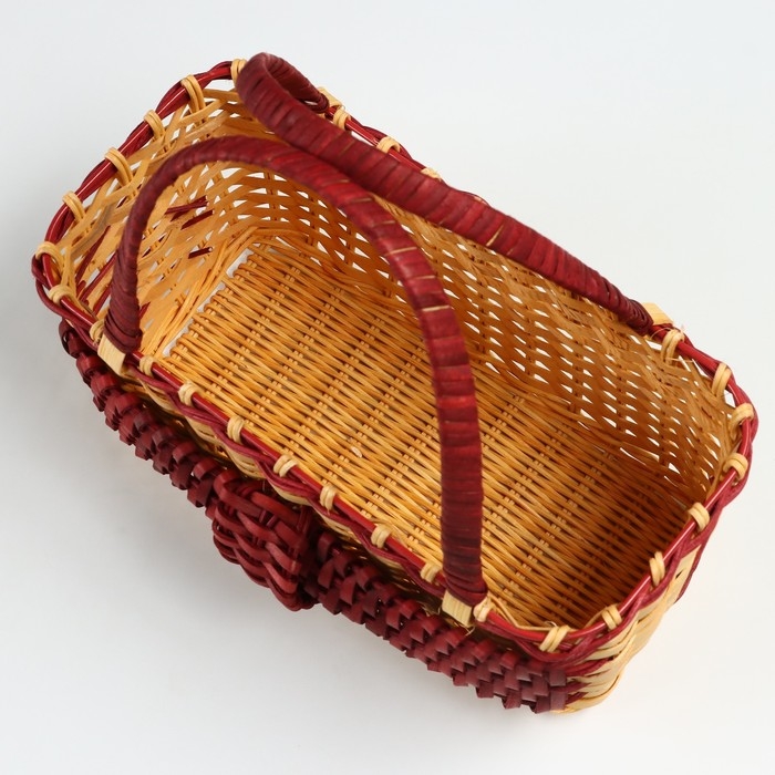 Корзина плетеная, с бантом, 27 х 13 х 11/24 см, секвойя Корзина плетеная, с бантом, 27 х 13 х 11/24 см, секвойя